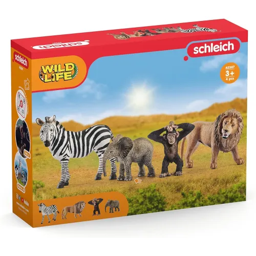 Schleich 42387 – WILD LIFE Set de început cu animale sălbatice