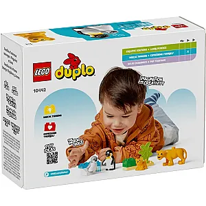 LEGO DUPLO 10442 – Familii de animale sălbatice: Pinguini și lei