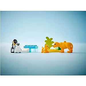 LEGO DUPLO 10442 – Familii de animale sălbatice: Pinguini și lei