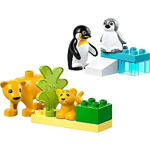 LEGO DUPLO 10442 – Familii de animale sălbatice: Pinguini și lei