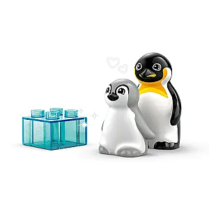 LEGO DUPLO 10442 – Familii de animale sălbatice: Pinguini și lei