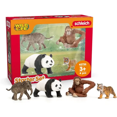 Schleich 42736 – WILD LIFE Set de început cu animale sălbatice din Asia