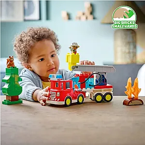 LEGO DUPLO 10473 – Camion de pompieri cu furtun și pompier