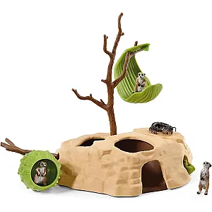 Schleich 42530 – WILD LIFE Întâlnirea suricatelor