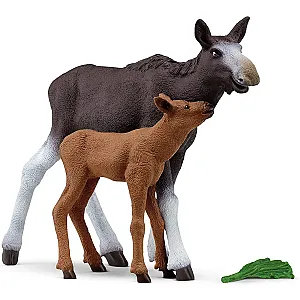 Schleich 42629 – WILD LIFE Elan cu pui
