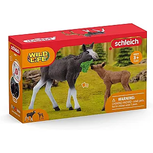 Schleich 42629 – WILD LIFE Elan cu pui