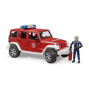 Bruder Jeep Wrangler Unlimited Rubicon tűzoltó parancsnoki jármű figurával 02528