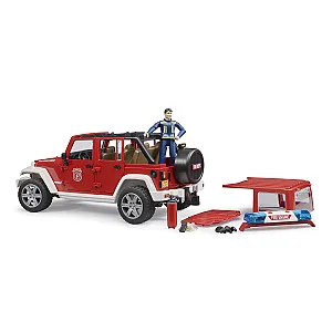 Bruder Jeep Wrangler Unlimited Rubicon tűzoltó parancsnoki jármű figurával 02528