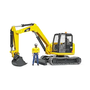 Bruder Mini excavator Cat® cu muncitor 02466