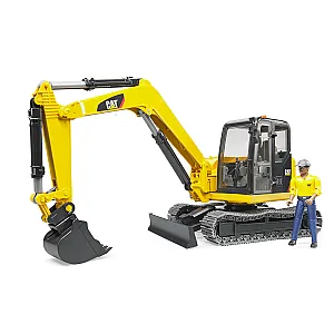 Bruder Mini excavator Cat® cu muncitor 02466