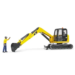 Bruder Mini excavator Cat® cu muncitor 02466