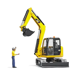 Bruder Mini excavator Cat® cu muncitor 02466