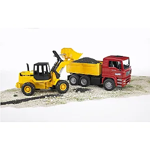 Bruder camion MAN TGA basculabil cu încărcător frontal 02752