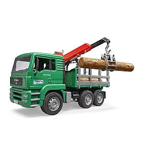 Bruder camion transport lemn MAN cu macara 02769 