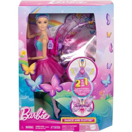 Barbie Păpușă balerină și fluture 2 în 1